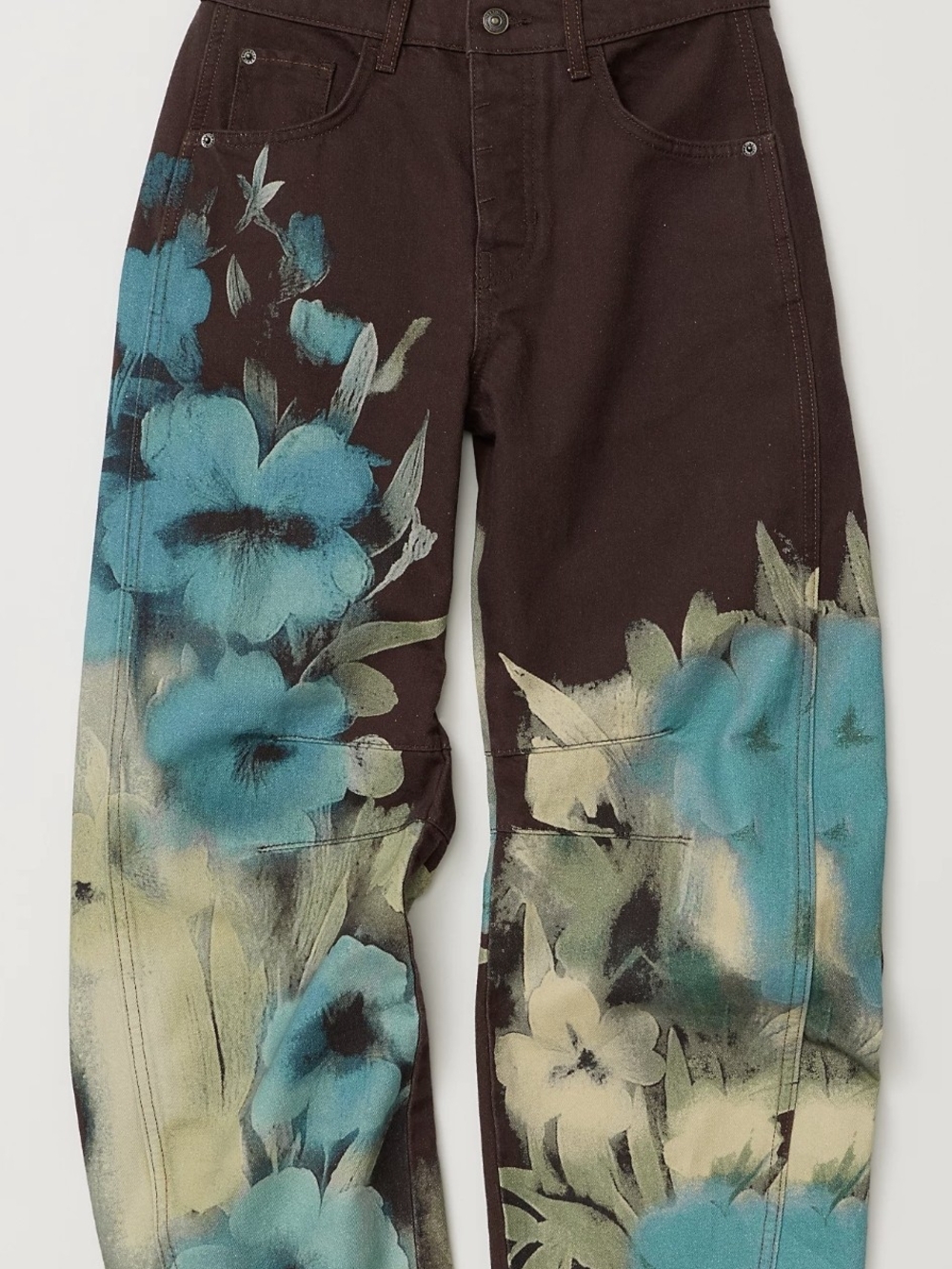 We The Free Good Luck Printed Barrel Jeans.  ***Price Is Firm*** - Picture 2 of 10